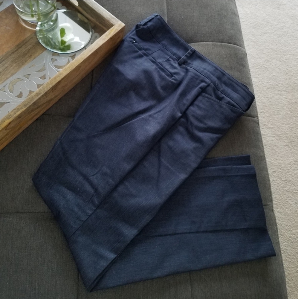 New York & Co Straight Denim Look Tailored Pants Size 4P